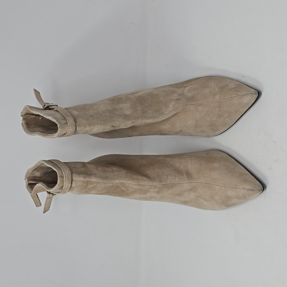 Reiss Ashton Suede Pointed Toe Buckle Stiletto Heeled Boots Women's Size  8 - Picture 2 of 8